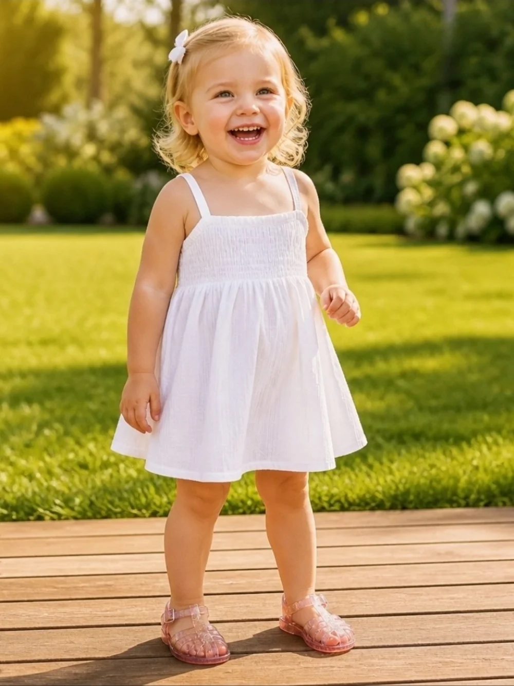 OshKosh B'gosh Toddler Pink Translucent Jelly Sandals with Buckle